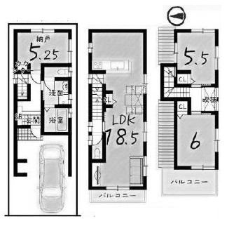 高槻市安満西の町　建築条件付売土地 間取り図
