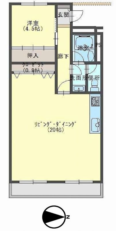 グリーンタウン茨木8番館 間取り図