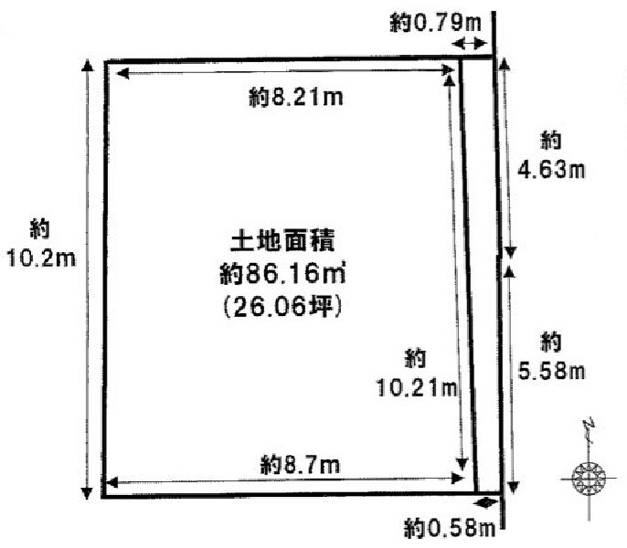 高槻市大手町2号地　売土地 間取り図