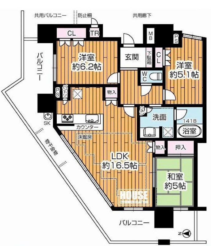 パークタワー南千里丘    間取り図