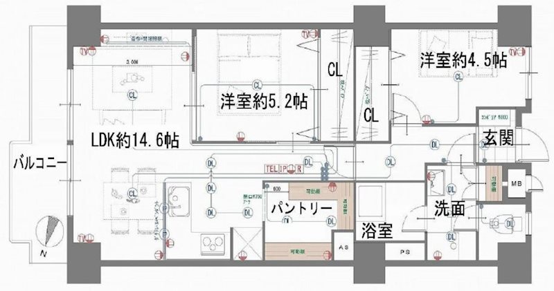 茨木グランドハイツ    間取り図