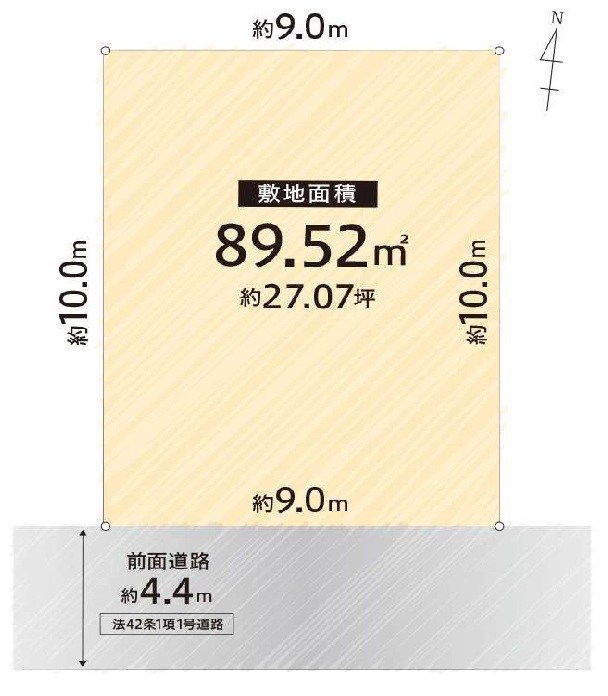 高槻市高垣町 売土地 間取り図