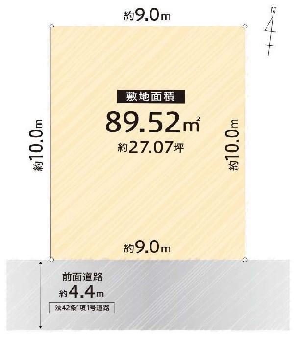 高槻市高垣町 売土地 間取り図