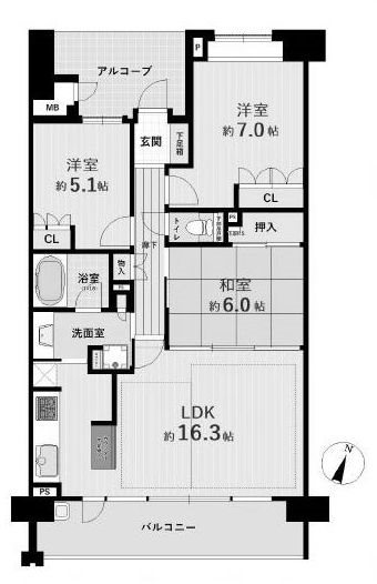 プラウドシティ高槻ステージア 間取り図