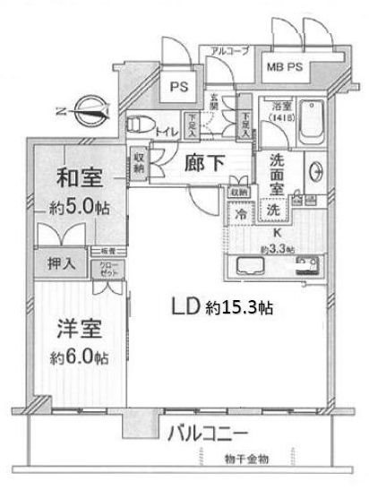 ジオタワー高槻ミューズフロント 間取り図