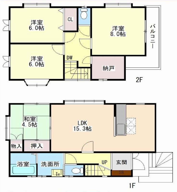 茨木市紫明園　中古一戸建 間取り図