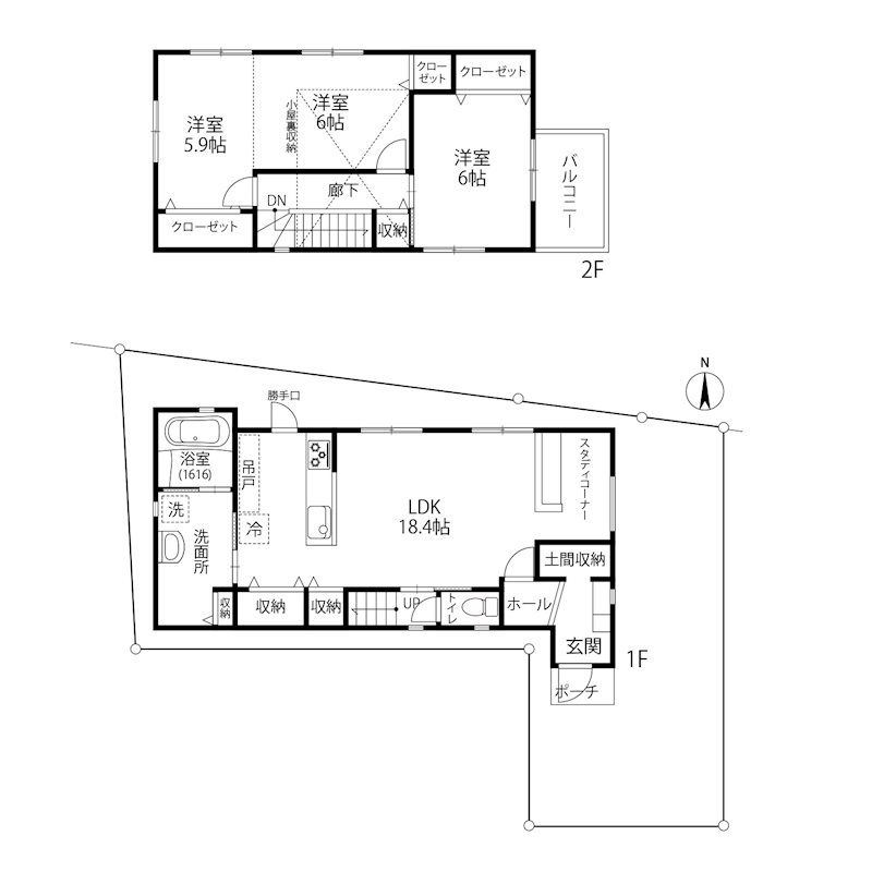 茨木市鮎川2丁目　中古一戸建 間取り図