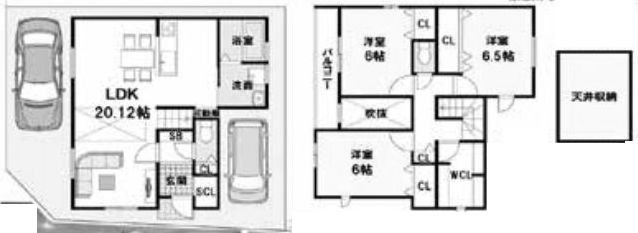 高槻市富田町5丁目　建築条件付売土地 間取り図