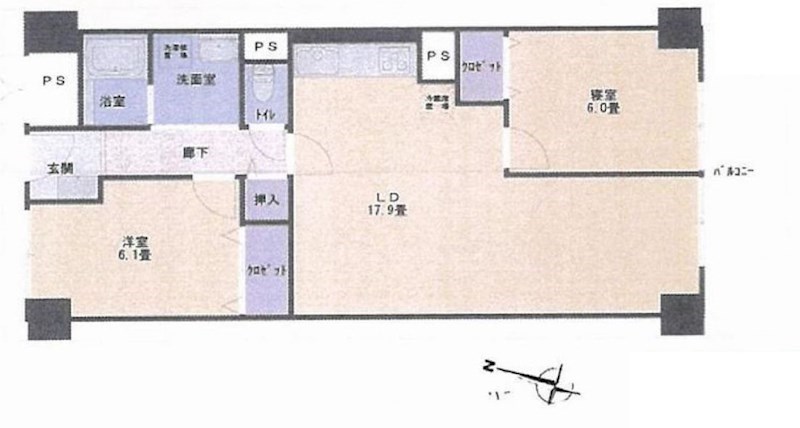 ルネ千里丘2号棟    間取り図