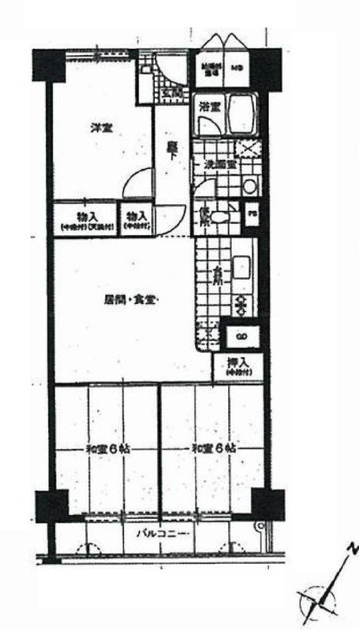 ルネ千里丘2号棟 間取り図