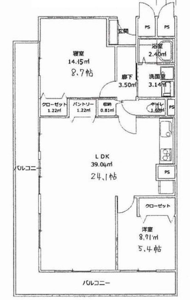 ルネ千里丘2号棟   間取り図