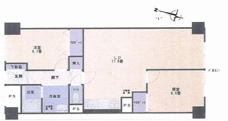 ルネ千里丘2号棟   間取り図
