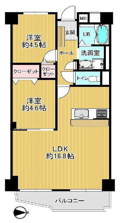 高槻センチュリーマンション 間取り図