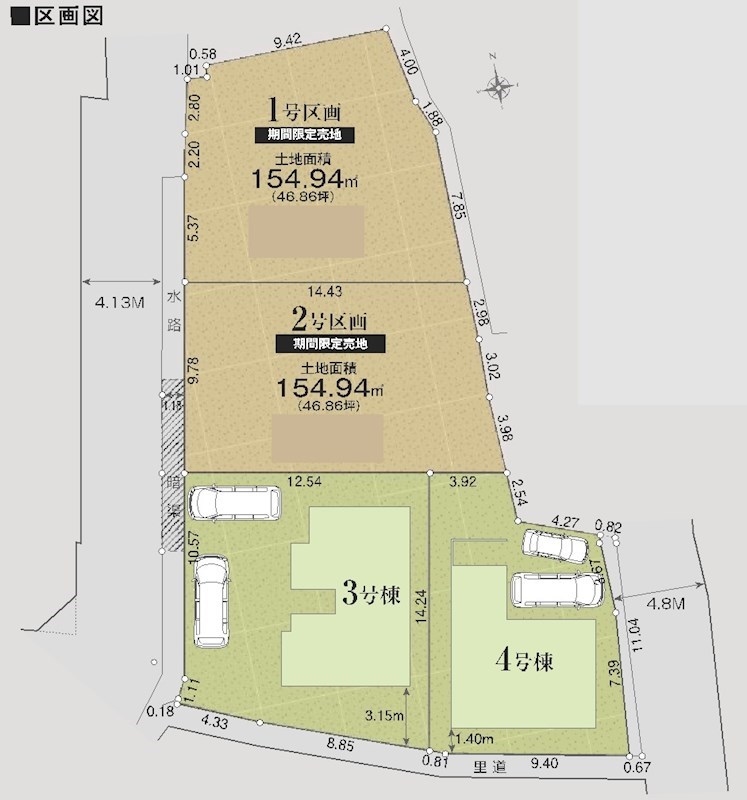 高槻市唐崎中2丁目1号地　売土地 間取り図