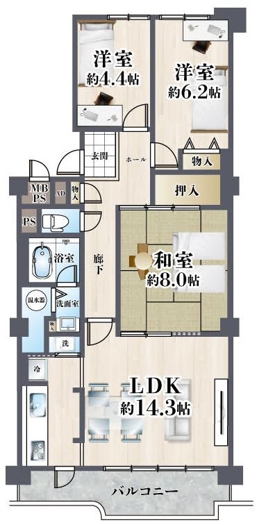 高槻ハウス 間取り図