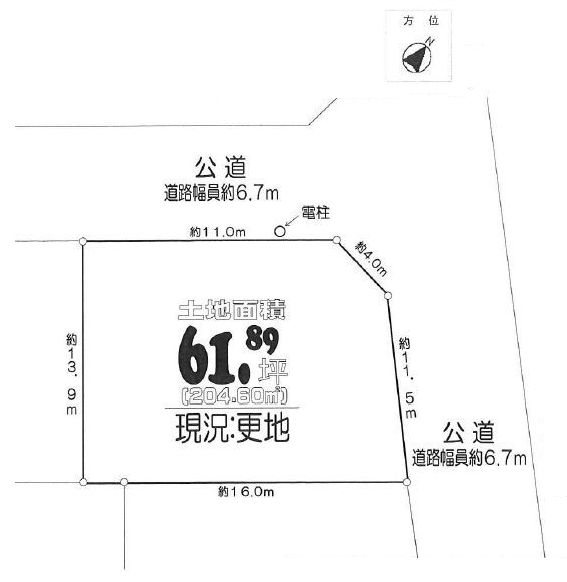 高槻市南平台5丁目　売土地 間取り図