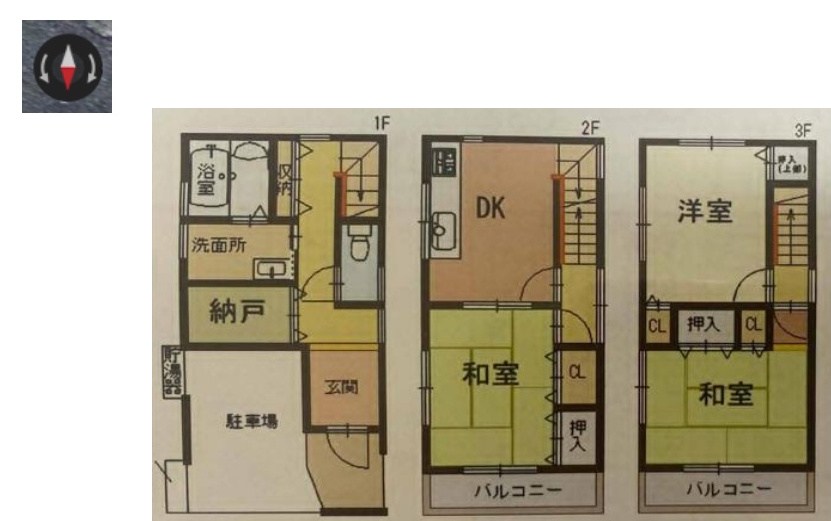 高槻市寿町3丁目　中古一戸建 間取り図