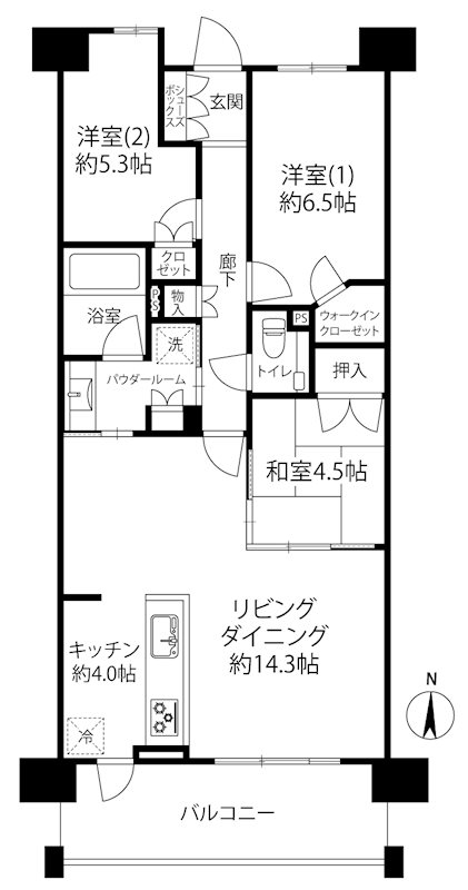 プレミスト茨木西中条 間取り図