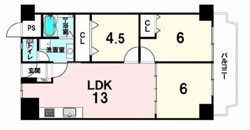 ローレルハイツ茨木総持寺第1号棟 間取り図