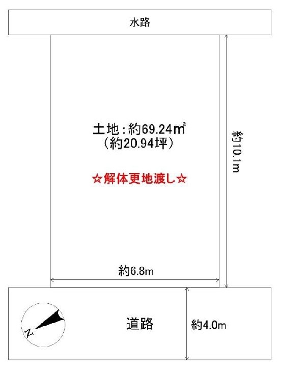 高槻市東五百住町2丁目　売土地 間取り図