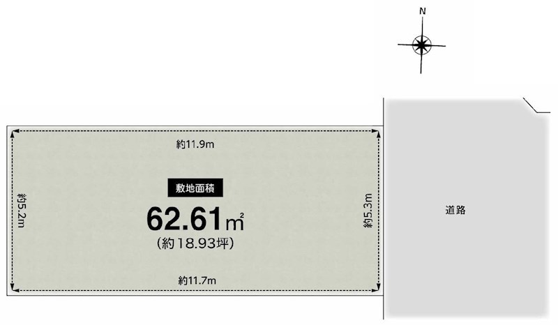 高槻市東五百住町2丁目　売土地 間取り図