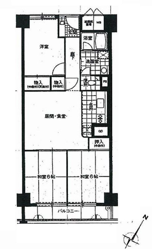 ルネ千里丘2号棟 間取り図