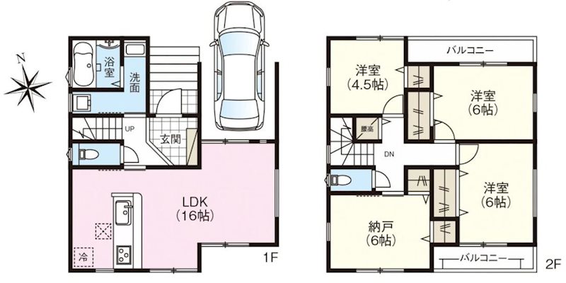 寝屋川市成田町限定一邸新築分譲住宅 間取り図