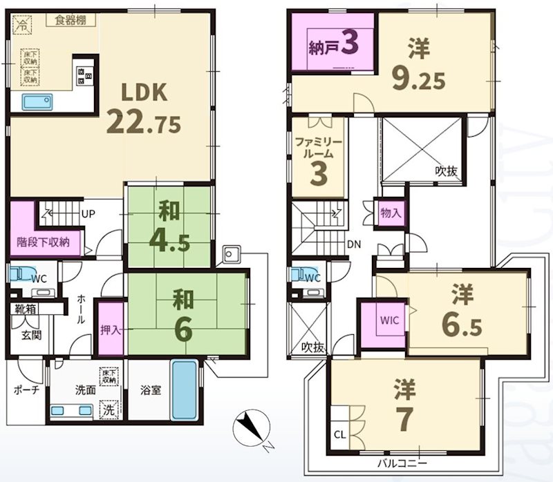寝屋川市成田南町一戸建（再生住宅） 間取り図
