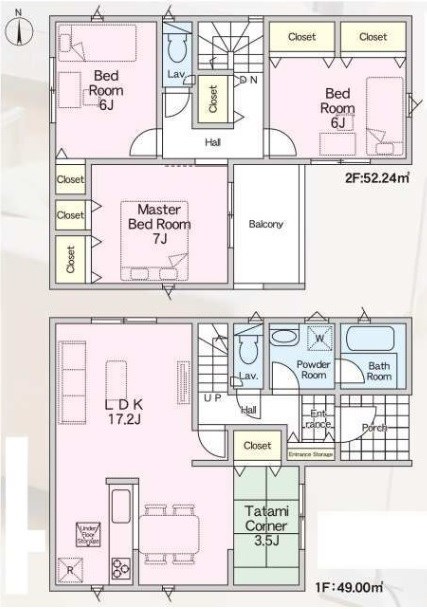 高槻市高西町　新築一戸建 間取り図
