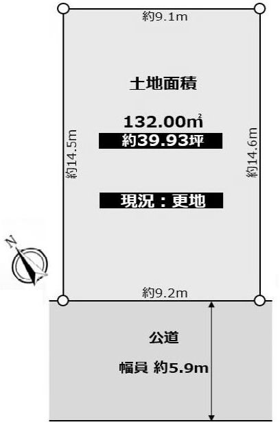 高槻市安岡寺町5丁目　売土地 間取り図