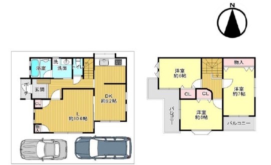 高槻市芝生町2丁目　中古一戸建 間取り図