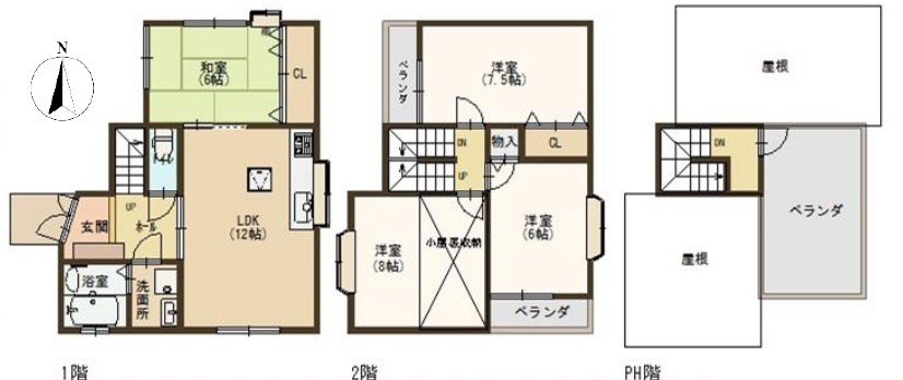 高槻市宮田町3丁目　中古一戸建 間取り図