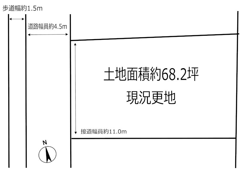 高槻市真上町6丁目　3号地　売り土地 間取り図