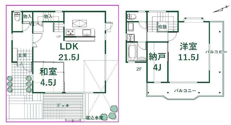 高槻市塚原1丁目　中古一戸建 間取り図