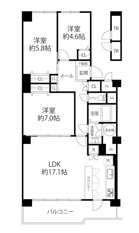 ネオコーポ茨木 間取り図