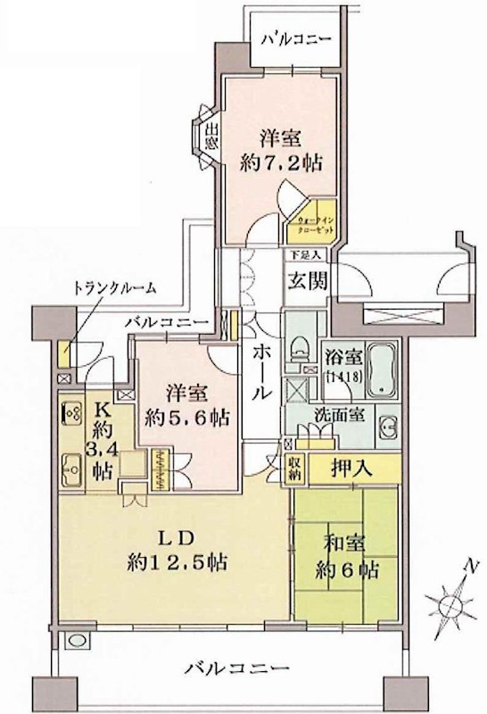 フォレストシティ千里丘A棟  間取り図