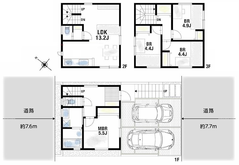 高槻市唐崎西1丁目　建築条件付売土地 間取り図