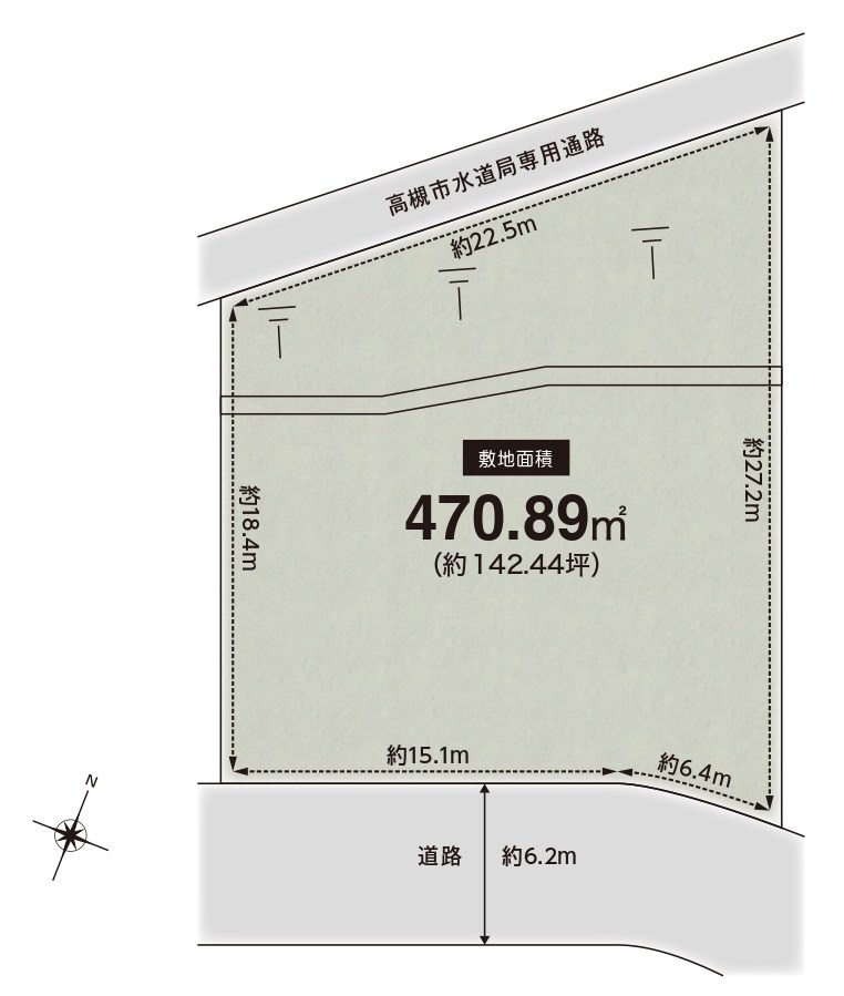 高槻市南平台3丁目　売土地 間取り図