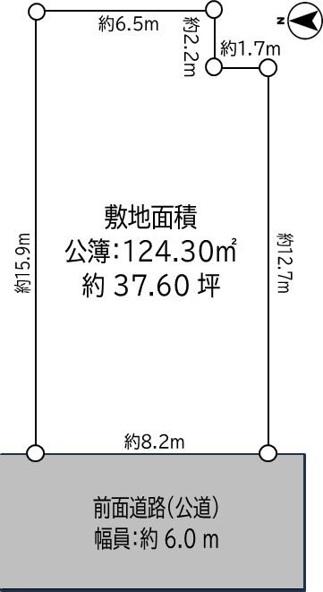茨木市春日5丁目　全3区画　建築条件付き売土地　C号地 間取り図