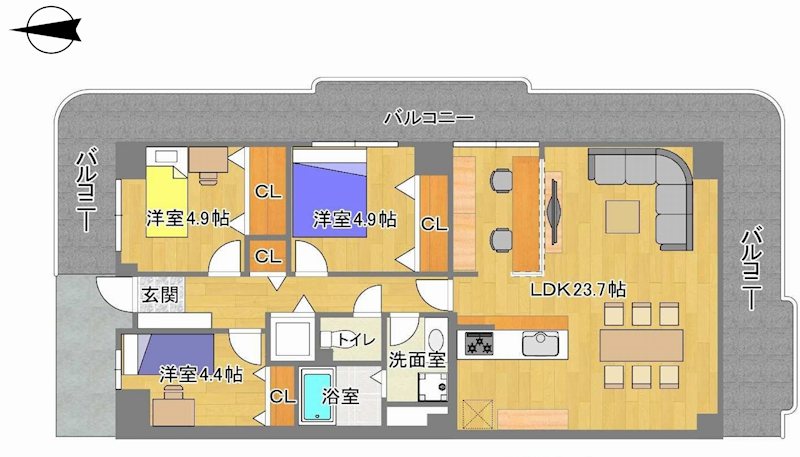 シャルム茨木    間取り図