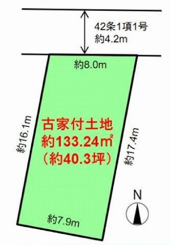 茨木市若園町　売土地 間取り図