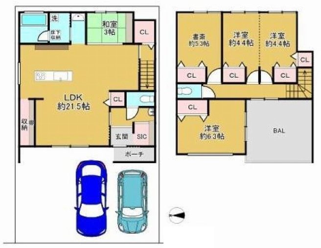 茨木市豊川2丁目　中古一戸建 間取り図