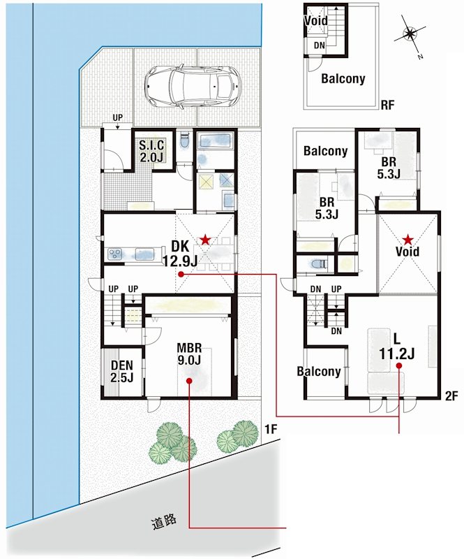 茨木市南春日丘3丁目　建築条件付土地  1号地 間取り図