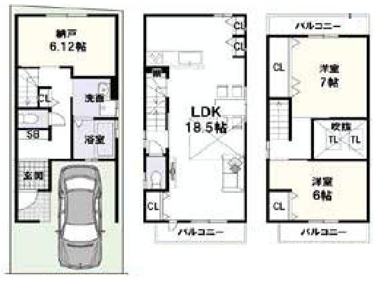 高槻市明野町 建築条件付売土地 間取り図