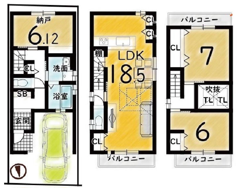 高槻市明野町 建築条件付売土地 間取り図