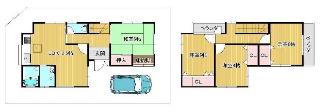 高槻市辻子1丁目　中古一戸建 間取り図