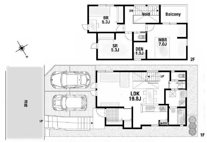 高槻市別所本町　新築一戸建1号地 間取り図