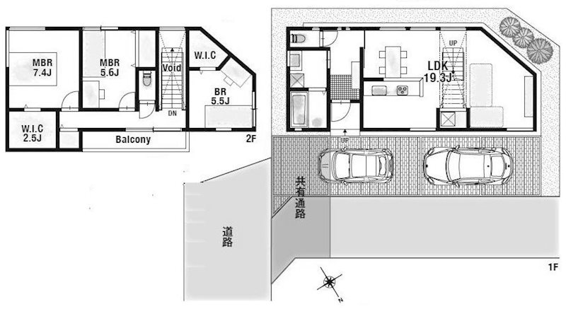 高槻市別所本町　建築条件付売土地2号地 間取り図