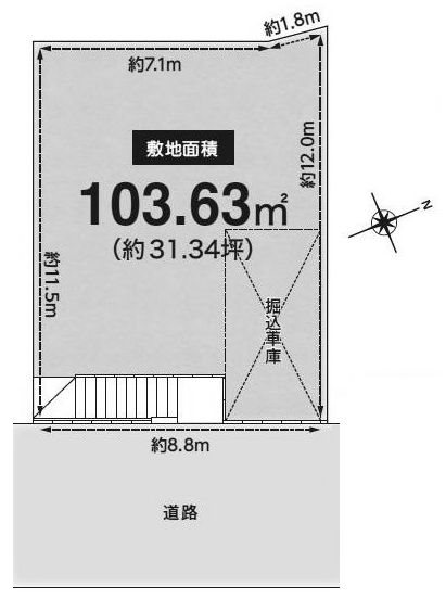 高槻市宮が谷町　売土地 間取り図
