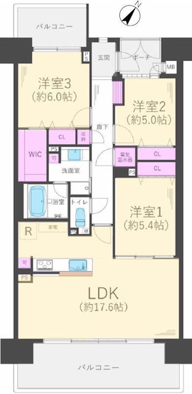 リバティパーク枚方Ｆ棟 間取り図